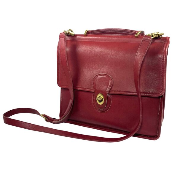 Vintage 9927 Coach Willis Red made in United States Leather Handbag - Picture 2 of 16